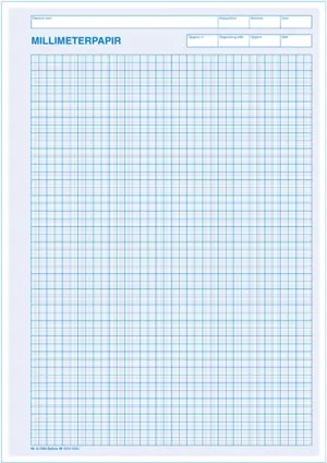 Millimeterpapir - blå m/uni login