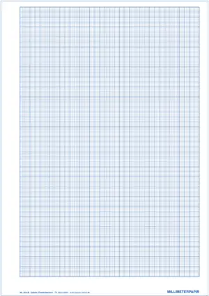 Millimeterpapir blå *