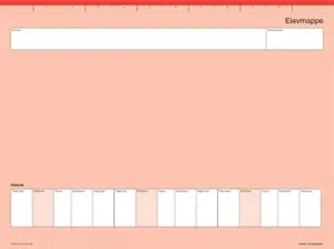 Elevmappe rød m/historik