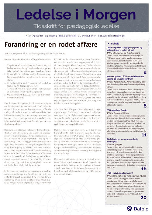 rustfri Eve vokal Ledelse i Morgen, Årgang 24,Nr. 7. April 2021 (E-tidsskrift) - Dafolo A/S